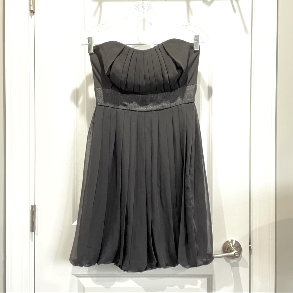 WHBM Pleated Black Dress - can with worn with straps or strapless